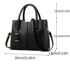 Classic Tote Satchel Bag Solid Shoulder Bag All Match Crossbody Bag