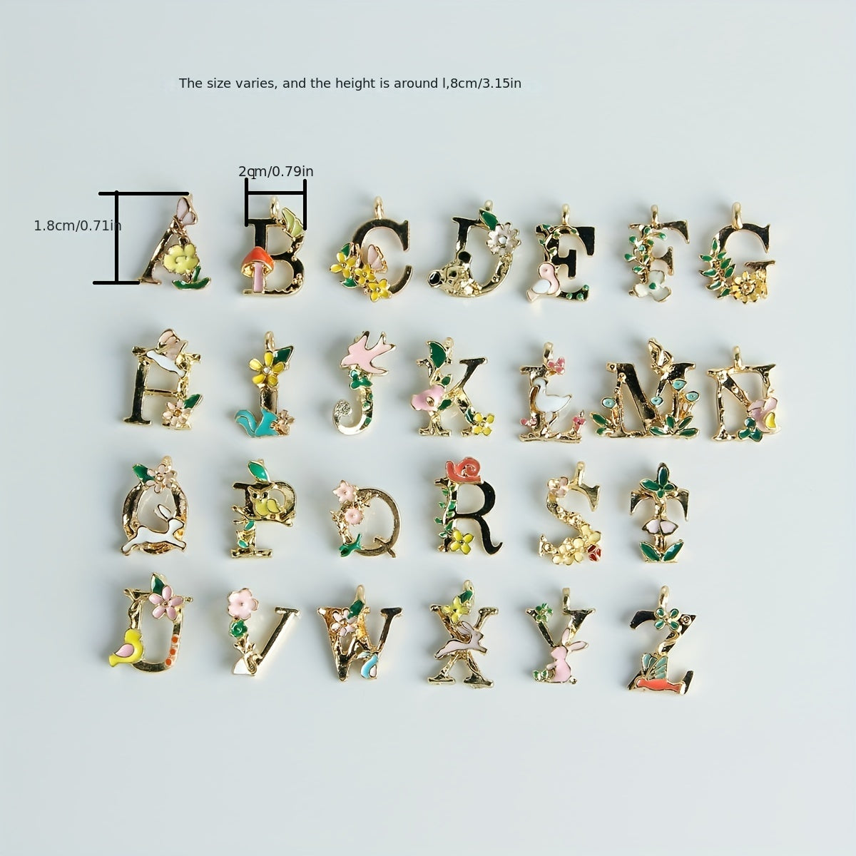 DIY Initial Letter Charms Jewelry Making Kit