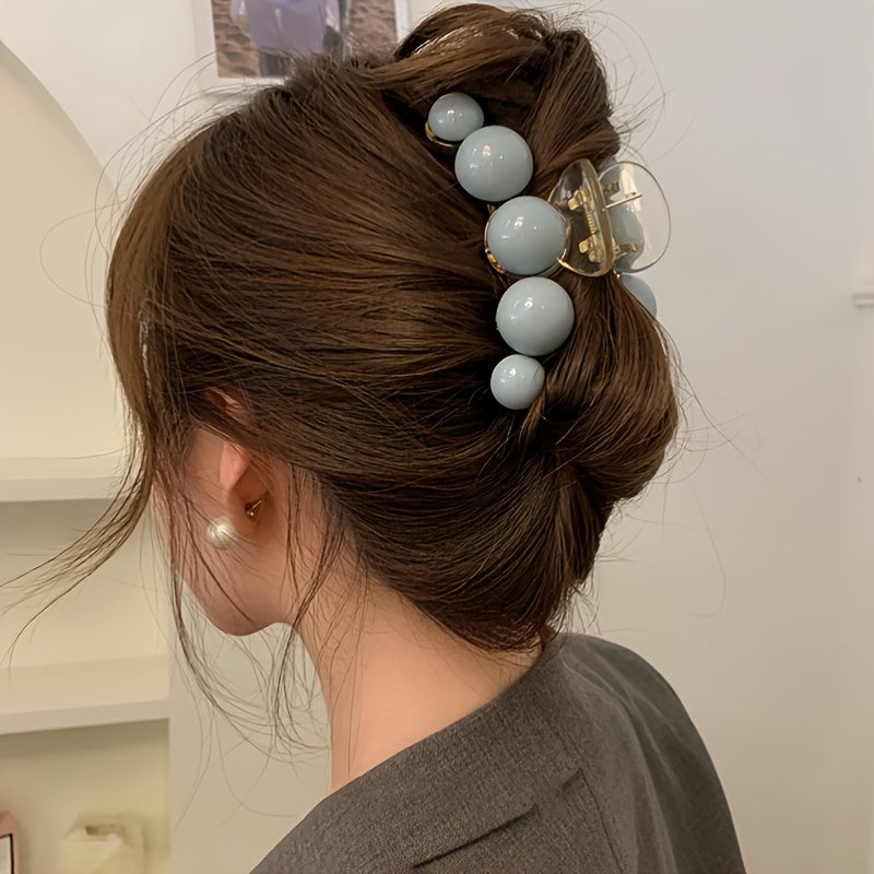 Glossy Ball Decor Hair Claw Clip Style Hair Claw Nonslip
