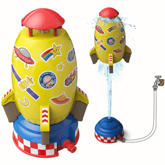 Sprinkler Water Spray Rocket Toy for Outdoor Summer Fun