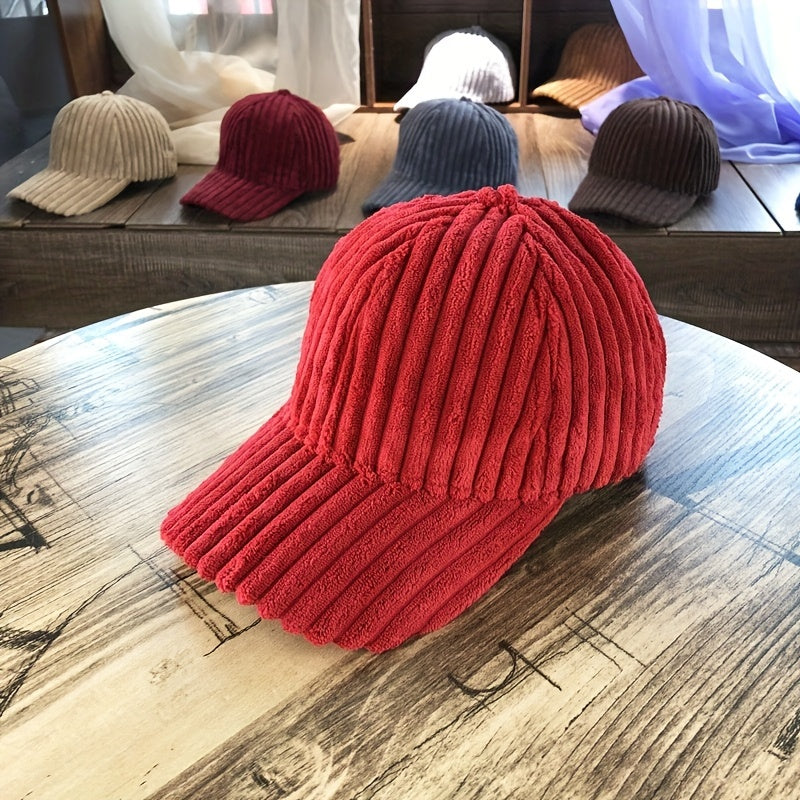 Corduroy Baseball Cap Autumn Winter Casual Cap