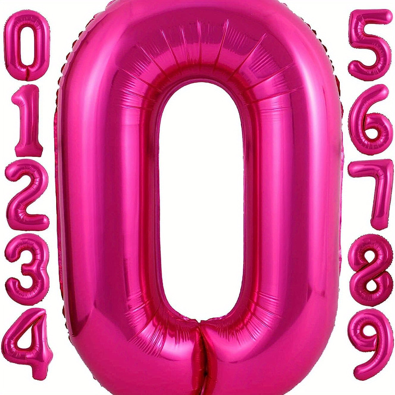 40 Inch Peach Number 0 9 Balloon for Birthday Party
