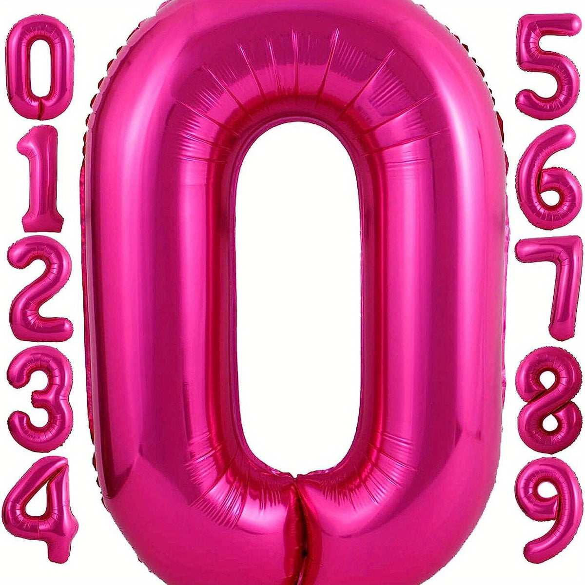 40 Inch Peach Number 0 9 Balloon for Birthday Party