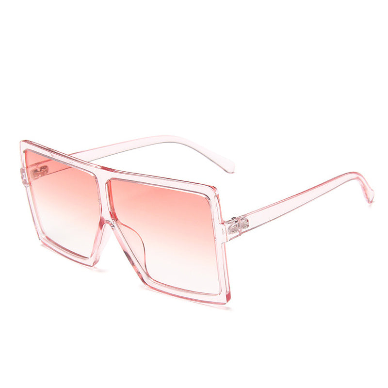 Vintage Women's Oversized Square Sunglasses Sun Protection Lenses