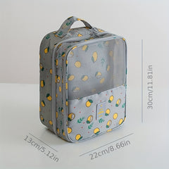 Travel Shoes Storage Bag Lemon Pattern Organizer