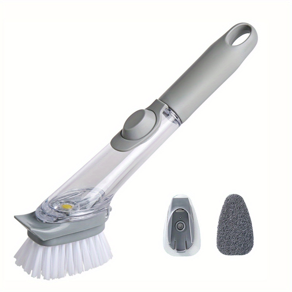Dish Brush & Sponge Set with Soap Dispenser Handle | Kitchen Scrub Brushes