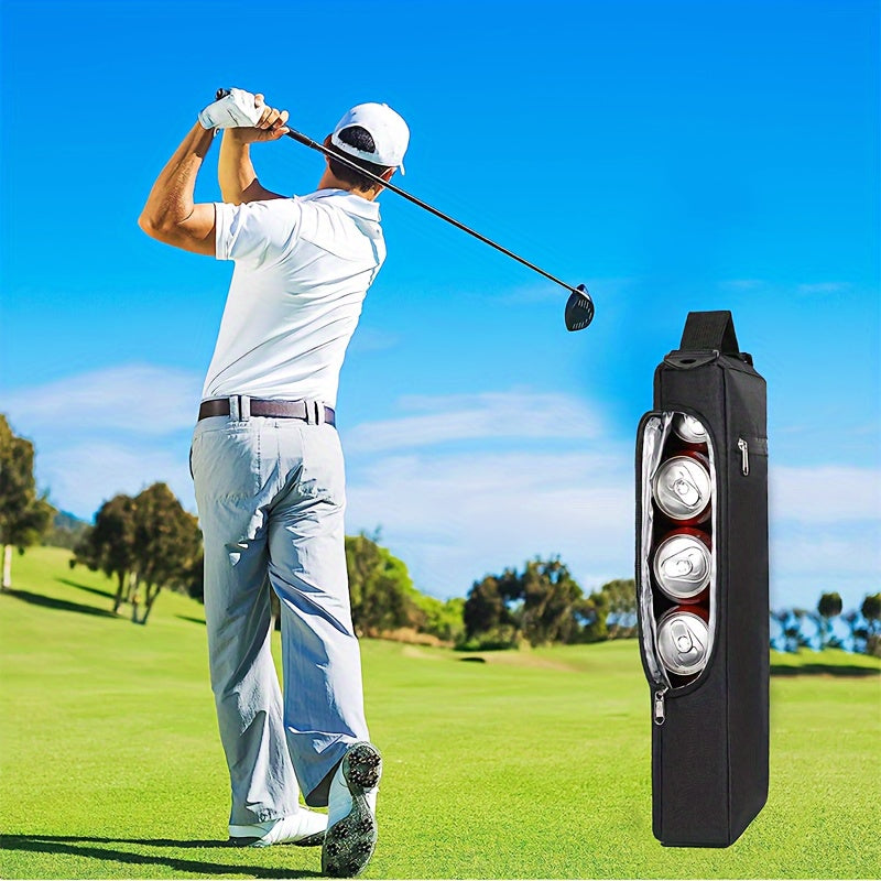 Golf Cooler Bag Soft Insulated Beer Cooler Holds 6 Pack Cans 2 Bottles