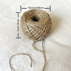 97 Meter Natural Jute Twine Arts Crafts Christmas Durable Packing Str