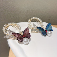 Retro Butterfly Hair Comb Clip Headdress for Women Girls