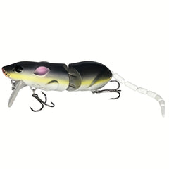 3pcs 3D Eye Rat Lures with Wagging Tail for Bass Fishing Slow Sinking Swimbaits