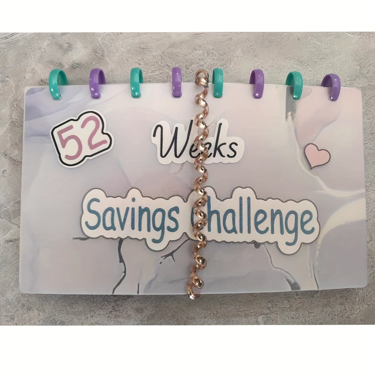 52 Week Savings Challenge Binder with Cash Envelopes