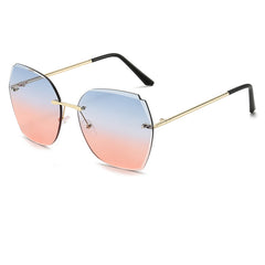 Large Rimless Sunglasses Anti Glare UV400
