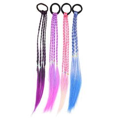 Girls Colorful Wig Ponytail Hair Band Kids Hair Accessories