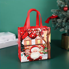 Christmas Pattern Storage Handbag Lightweight Non woven Bag