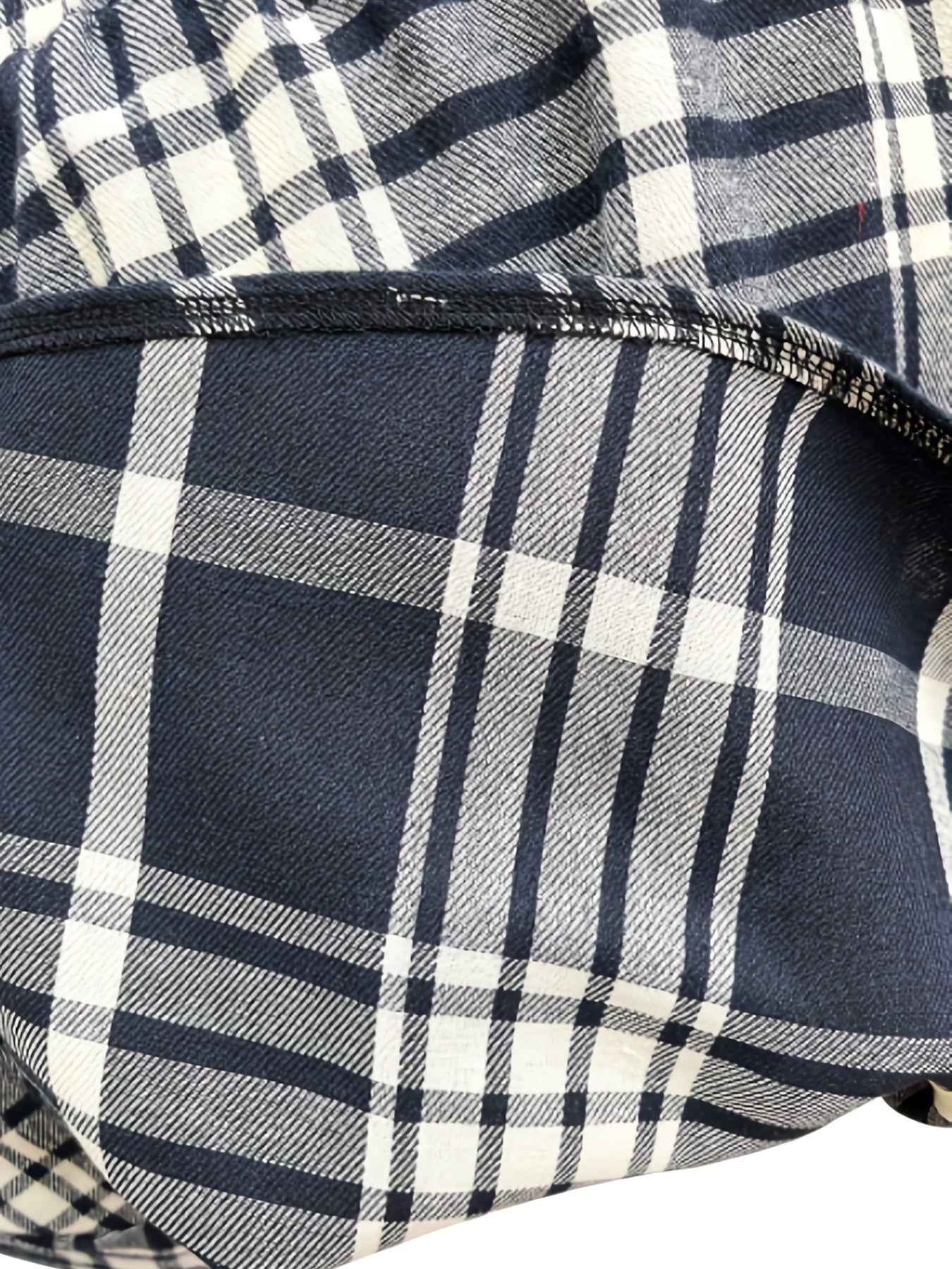  Plaid Print A Line Mini Skirt With Pockets