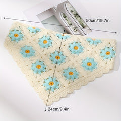 Daisy Crochet Bandana Triangle Headband for Women Girls