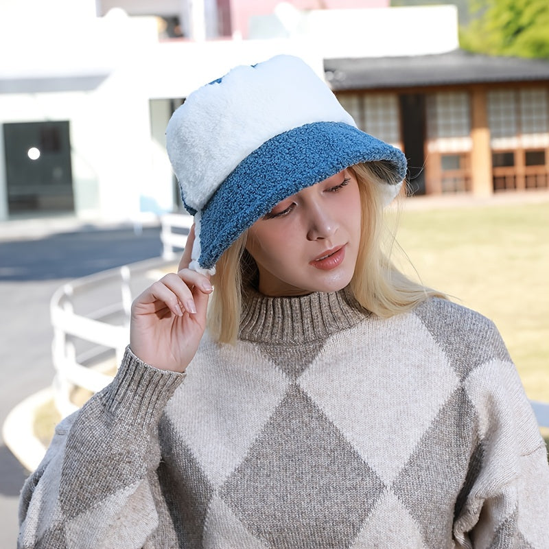 Multicolor Winter Bucket Hat for Women