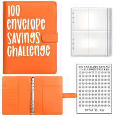 100 Envelopes Challenge Binder & Budget Binder with 25 Sheets Card Film