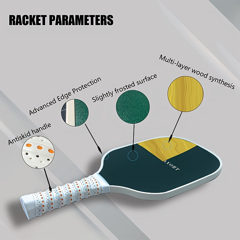 4-Paddle Pickleball Set with 4 Balls & Handbag