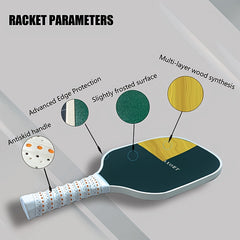 4-Paddle Pickleball Set with 4 Balls & Handbag