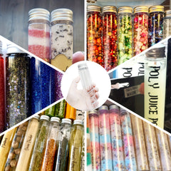 10pcs 115ml Clear Plastic Test Tubes With Caps