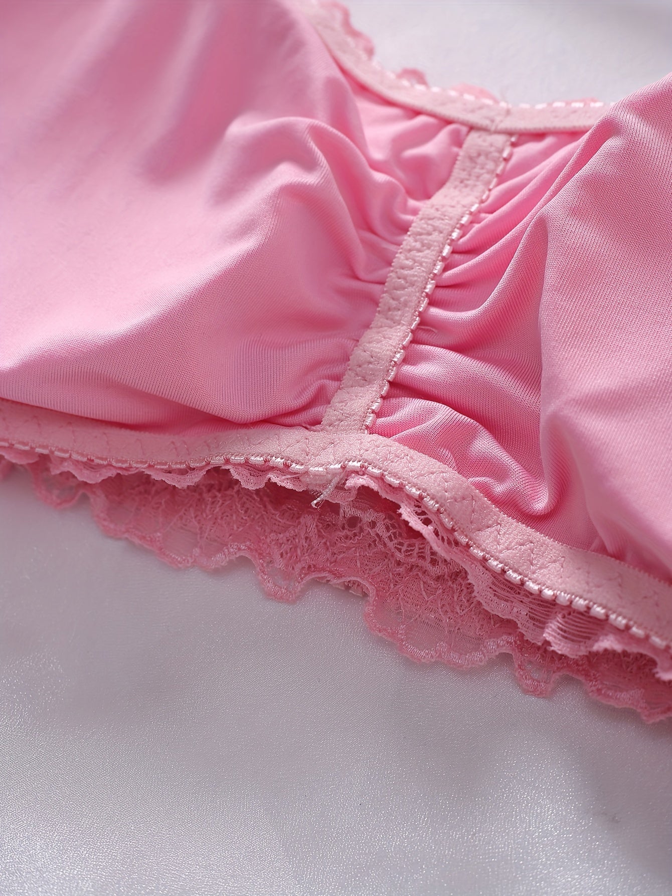 Lace Stitching Bandeau Bra Soft Stretch Strapless Bra Women's Lingerie