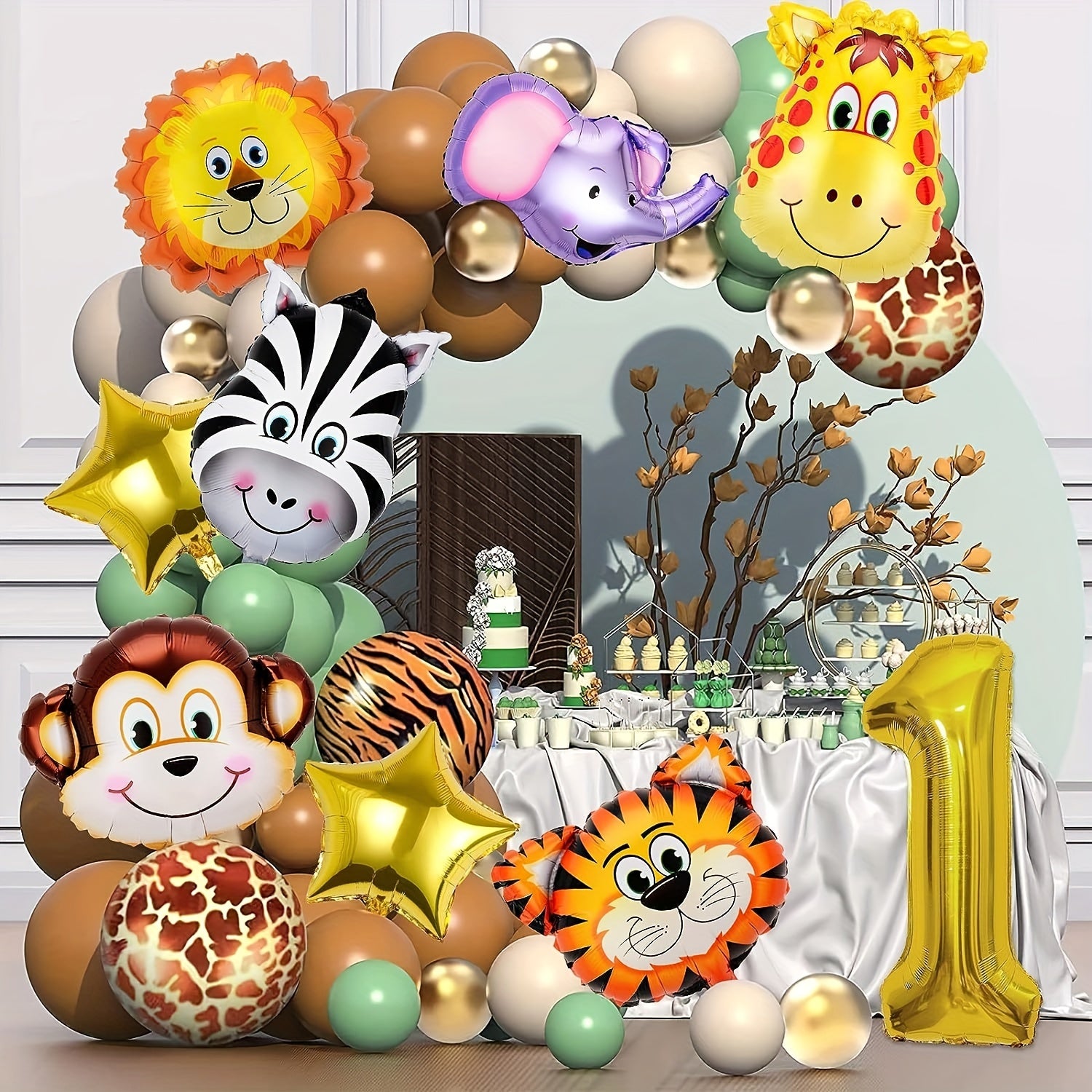 Safari Animal Balloons for Baby Shower Jungle Theme Party