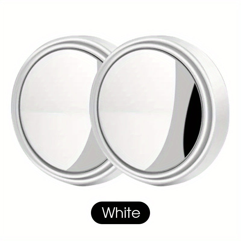 2pcs Car RV Rearview Mirror Small Round Mirror Adjustable