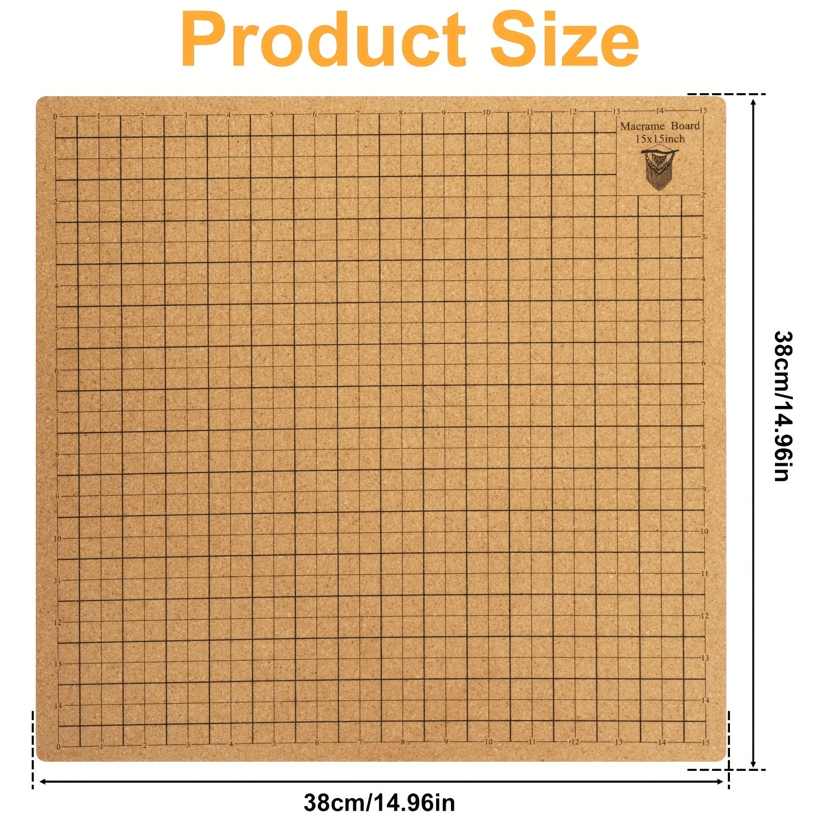 Macrame Board 38x38 Double Sided Portable Braiding Board