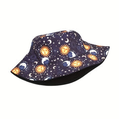 Starry Sky Bucket Hat Outdoor Sun Protection for Men Y2K Travel