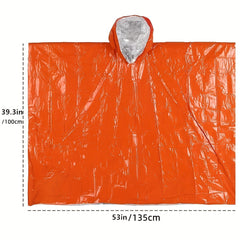 Portable Waterproof First Aid Raincoat with Survival Whistle
