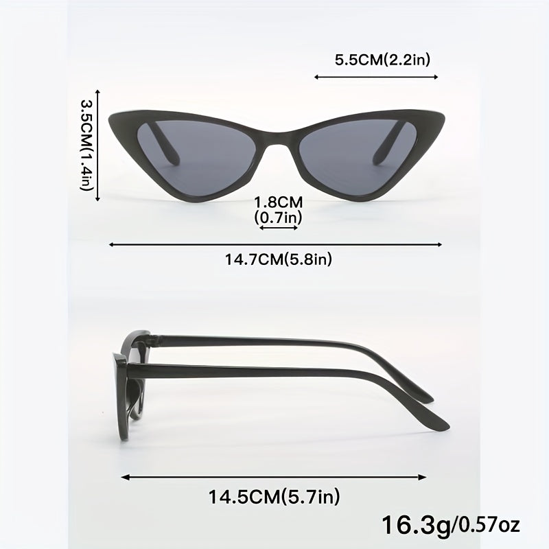 3 Pairs Triangle Cat Eye Sunglasses UV400 Sun Shades for Travel