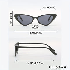 3 Pairs Triangle Cat Eye Sunglasses UV400 Sun Shades for Travel