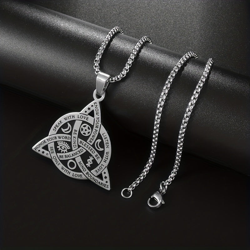 Viking Witch Celtic Knot Pendant Necklace Gothic Necklace
