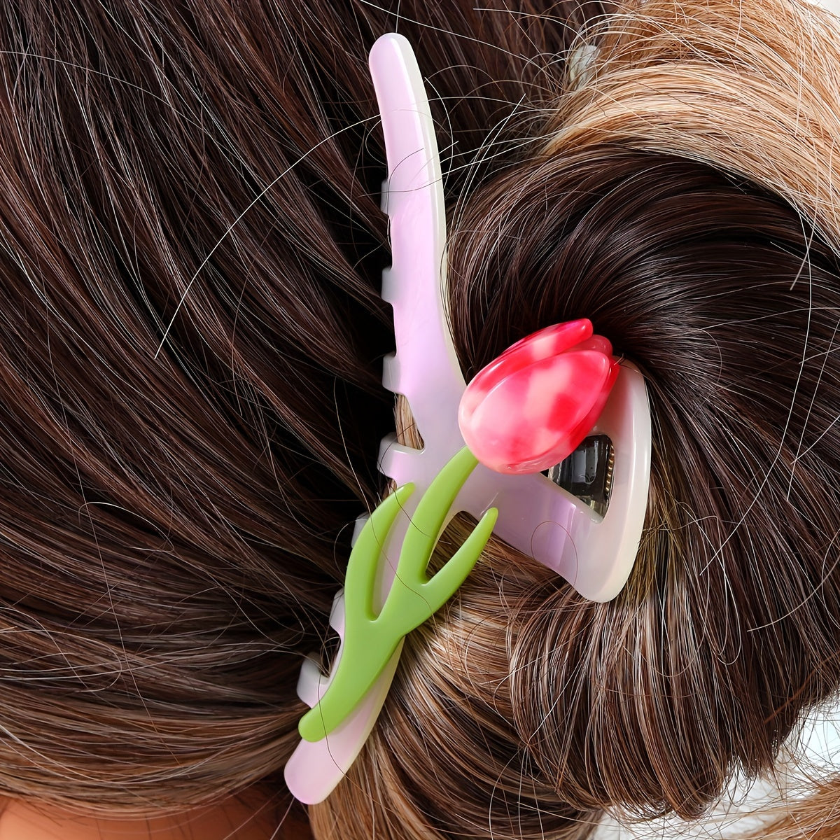 Acetate Flower Hair Claw Ponytail Holder Hair Accessories For Women Girls