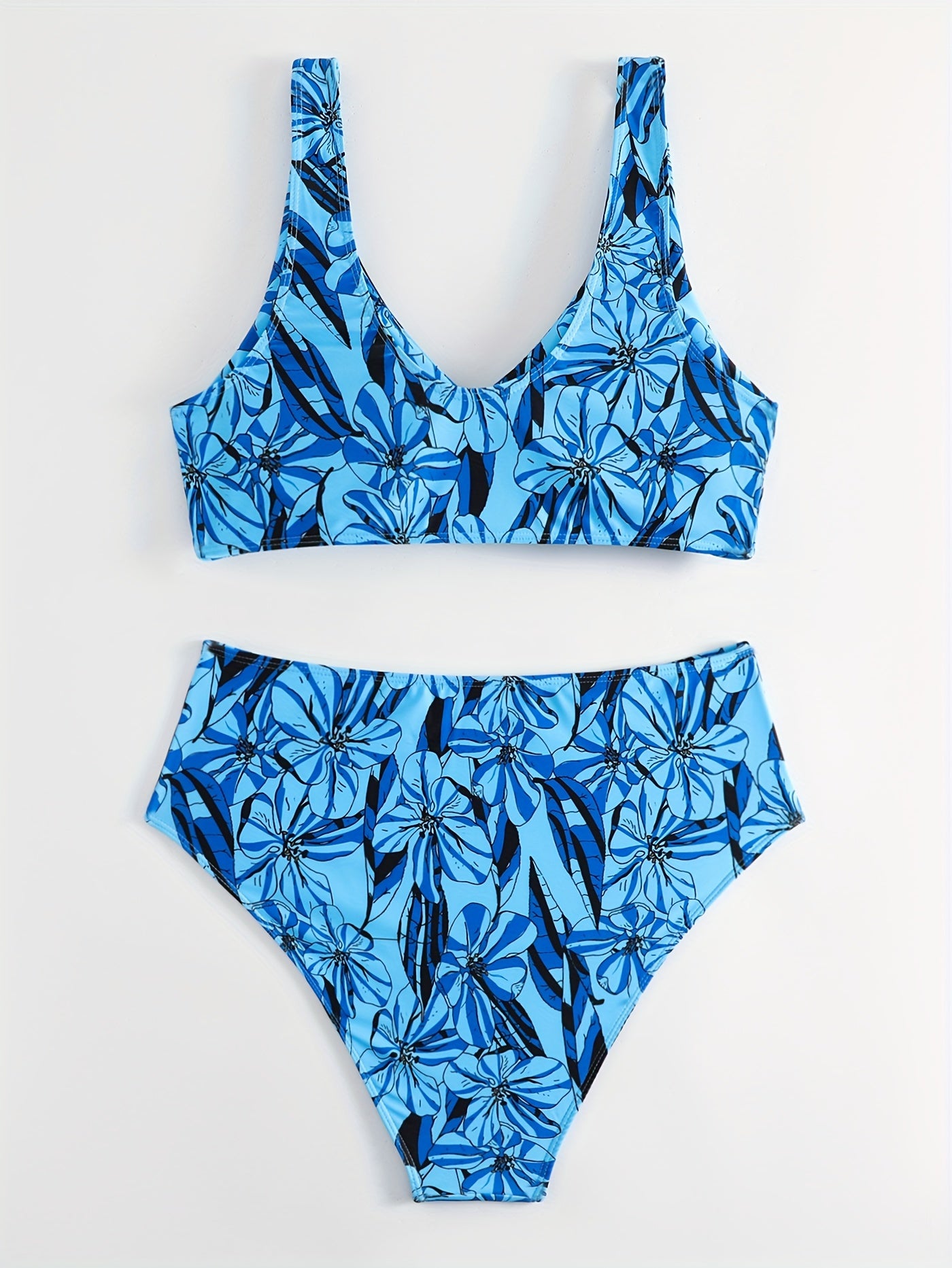 Boho Bikini Set Plus Floral Twist Bra & Panty Swimsuit