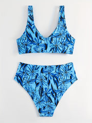 Boho Bikini Set Plus Floral Twist Bra & Panty Swimsuit