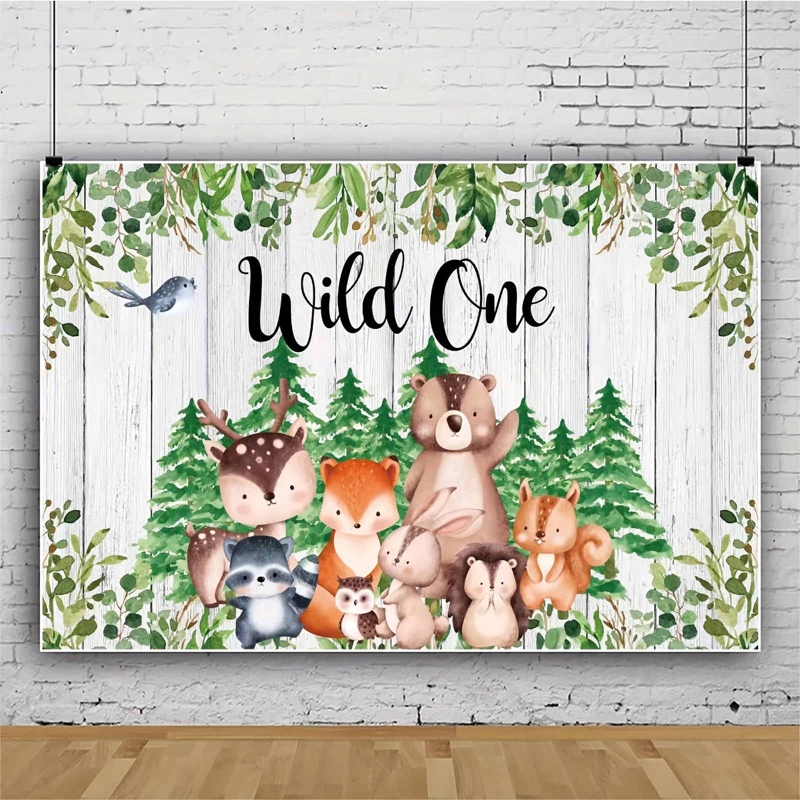 Wild One Birthday Decoration Backdrop Banner for 1st Birthday Boy Girls