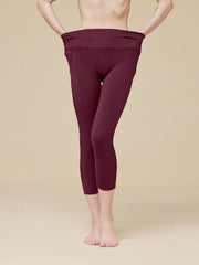 Women's Solid Thermal Pants Soft & Comfy Slim Elastic Tights