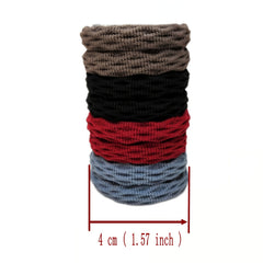 20pcs Multicolor Hair Tie Fancy Textured Elastic Headbands Hair Rope