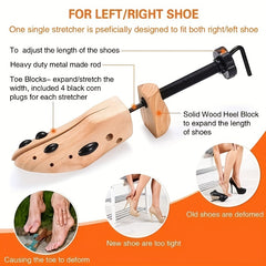 Unisex Shoe Clogs Shaping Frame Pine Adjustable Flats High Heel Boots Stretcher