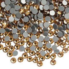 6.5mm Yellow Rhinestones Glitter Glass for Clothes Bags Shoes