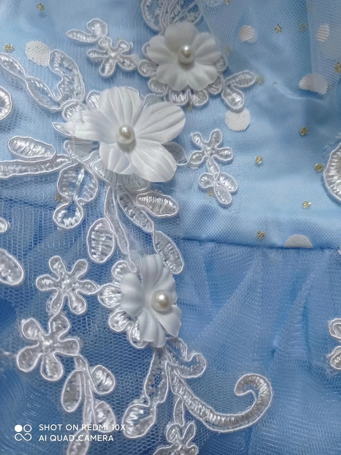 Girls Flowers Embroidery High Low Party Dress