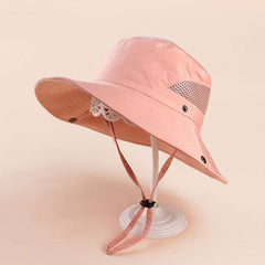 Breathable Sunscreen Bucket Hat Solid UV Protection Outdoor