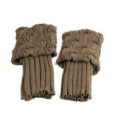 Winter Crochet Knit Boot Cuffs Ankle Leg Warmers Socks Women's Stockings