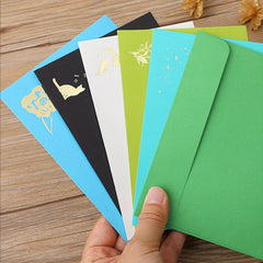 6pcs Small Fresh Bronzing Western Envelopes