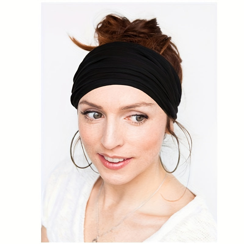 Elastic Wide Headband for Sports Exercise Yoga Non Slip Hair Accessories