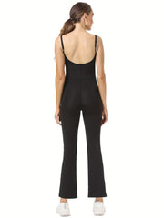 Spaghetti Straps Sports Jumpsuit Women's Activewear