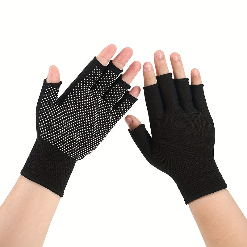 Breathable Half Finger Cycling Gloves Anti Slip Wear Resistant