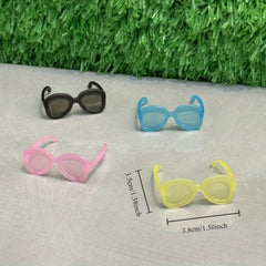Colorful Dollhouse Glasses 12 Accessory Plastic Eyewear for Dolls